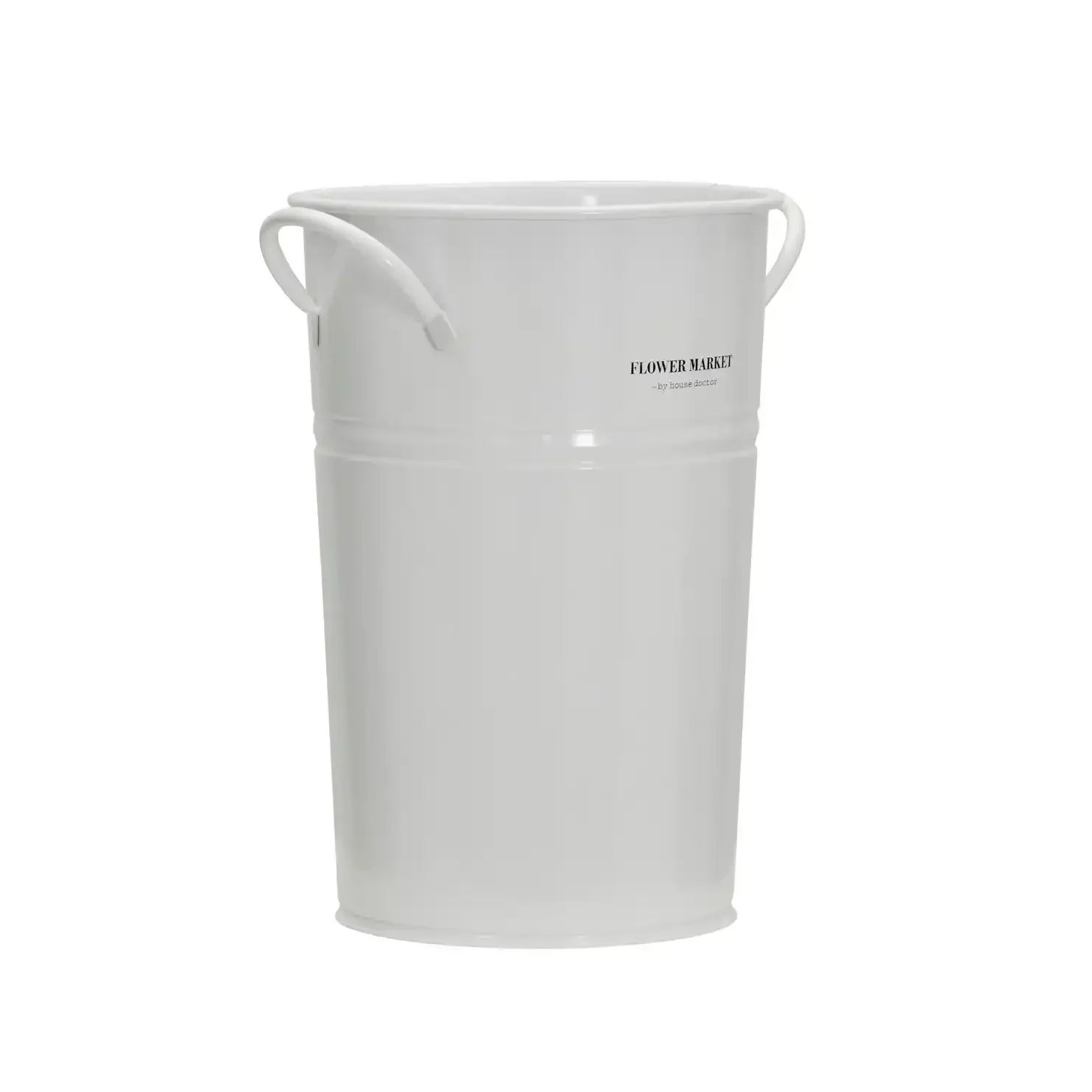 Flower market bloempot wit metaal 37cm
