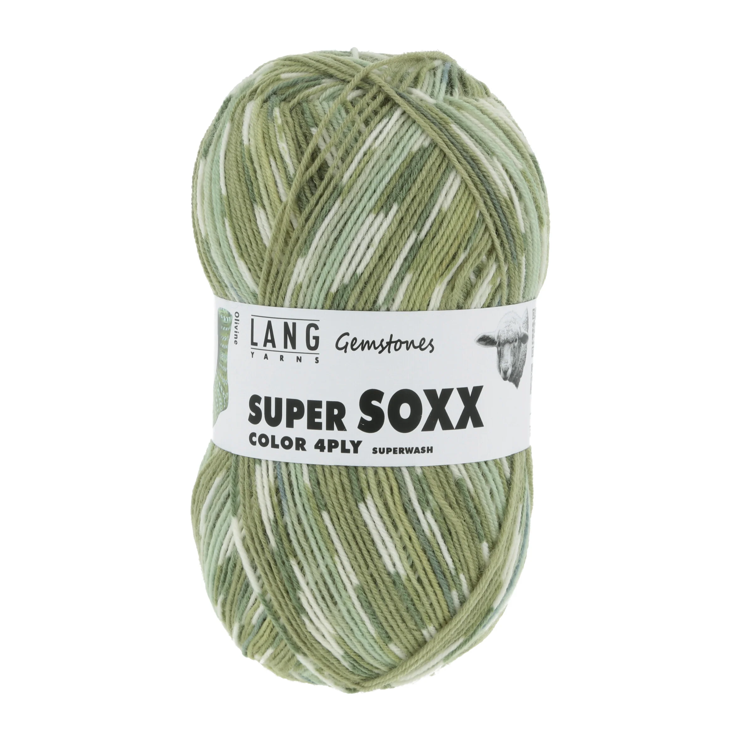 Lang Yarns Super Soxx 4 Ply Gemstones Olivine (0392)