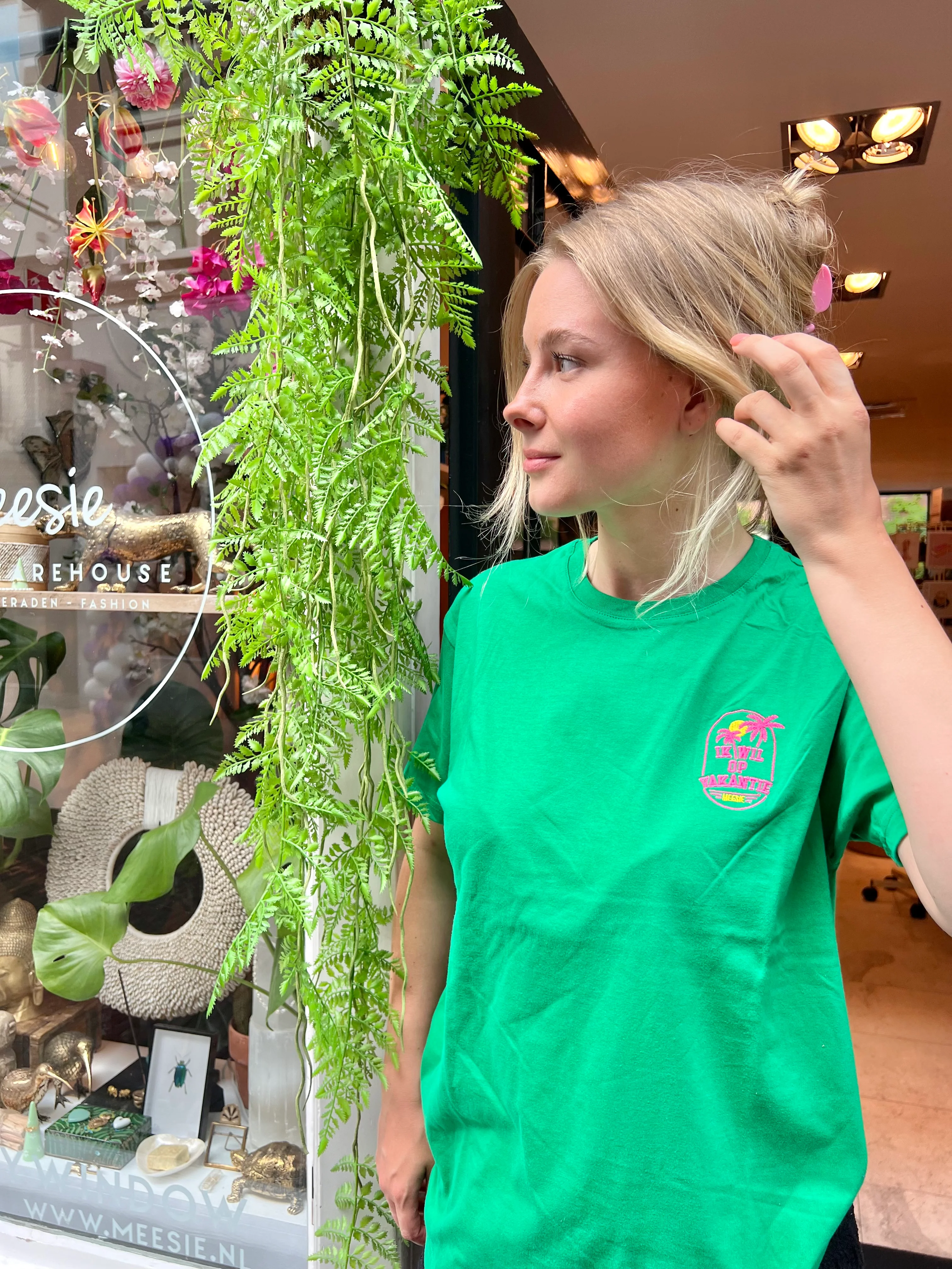 T-Shirt “ik wil op vakantie” Groen