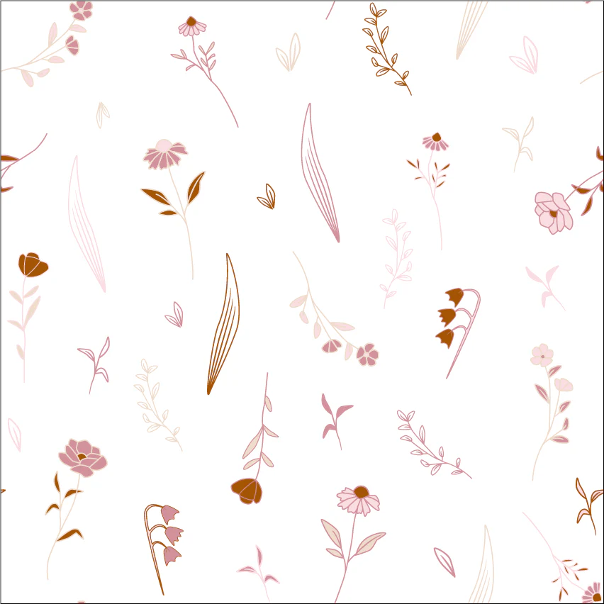 Behang veldbloemen