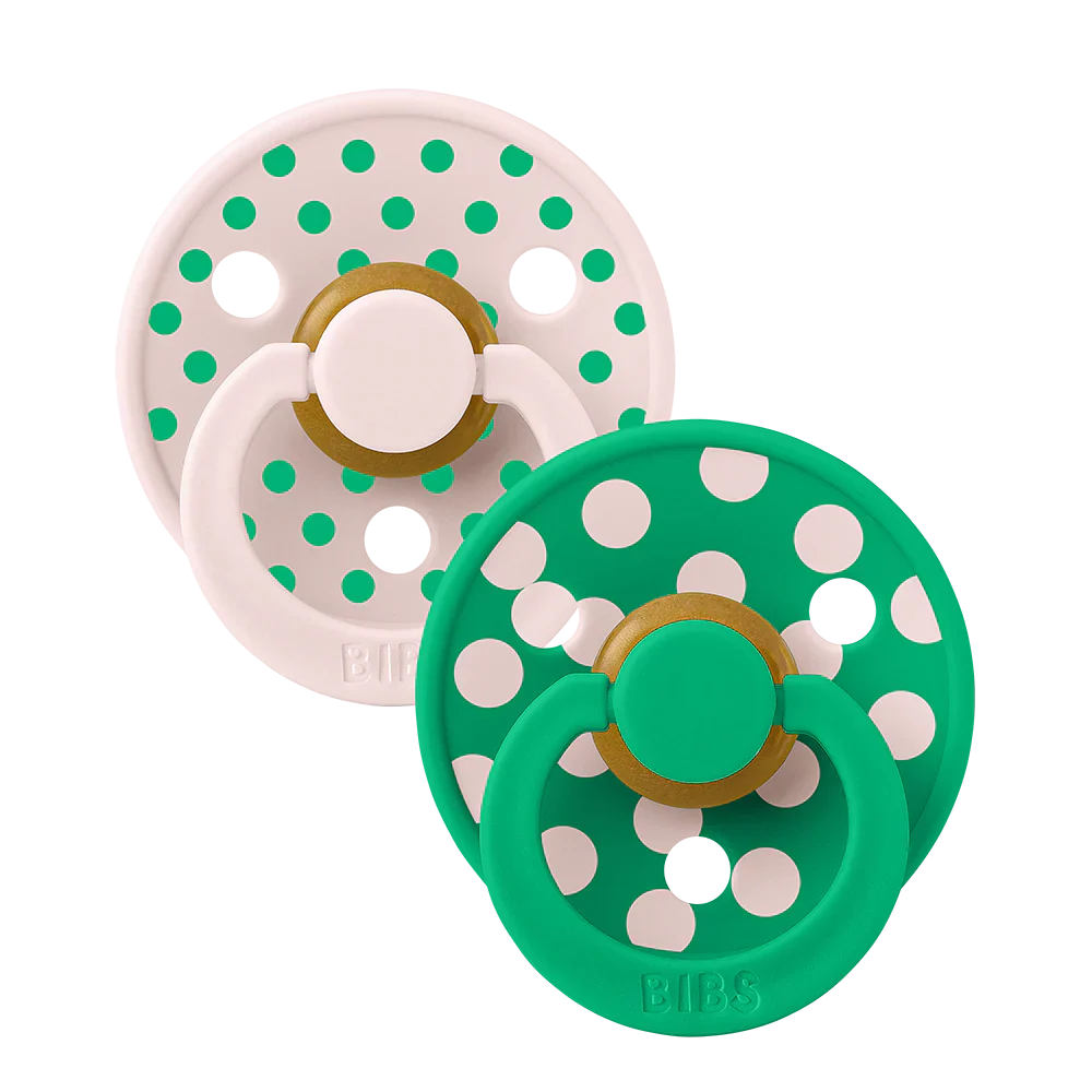Bibs Set Pacifier | Polka Pinky & Emerald