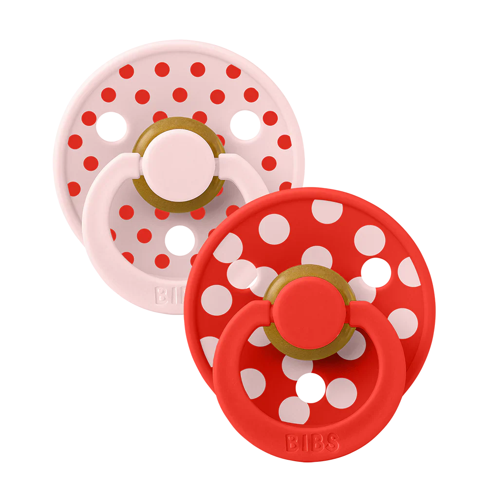 Bibs Set Pacifier | Polka Pinky & Ruby