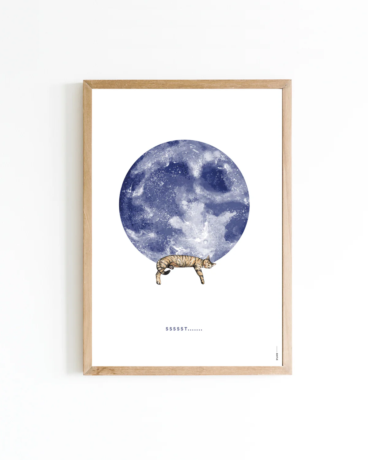 Poster Poes op de maan 30x40cm Poster Poes op de maan 30x40cm