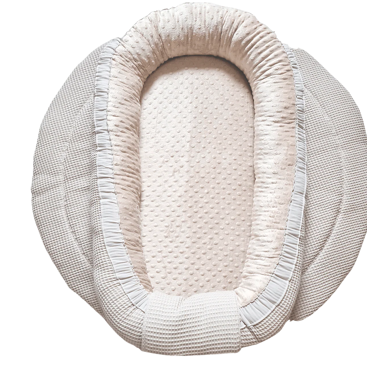 Babynestje Hazel in 30 kleuren wafel minky velours