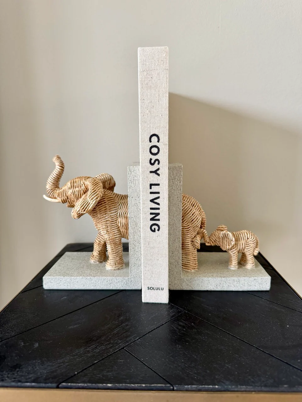 Boekensteun Olifant Naturel – 25,5×8,8×15,5 cm