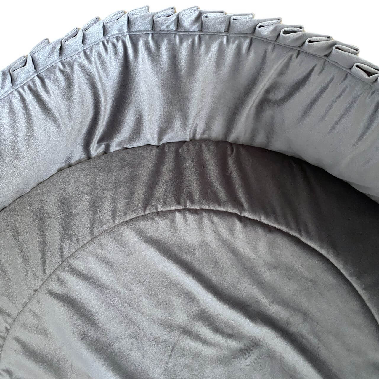 Boxbekleding Velvet Grijs – boxkleed – boxomranding – luxe -boxstrik