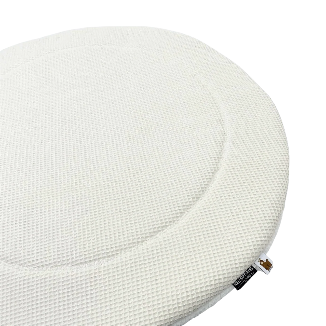Boxkleed Teddy-wafel-ecru-neutraal-kiezel-rond-rechthoek-vierkant - Afbeelding 2