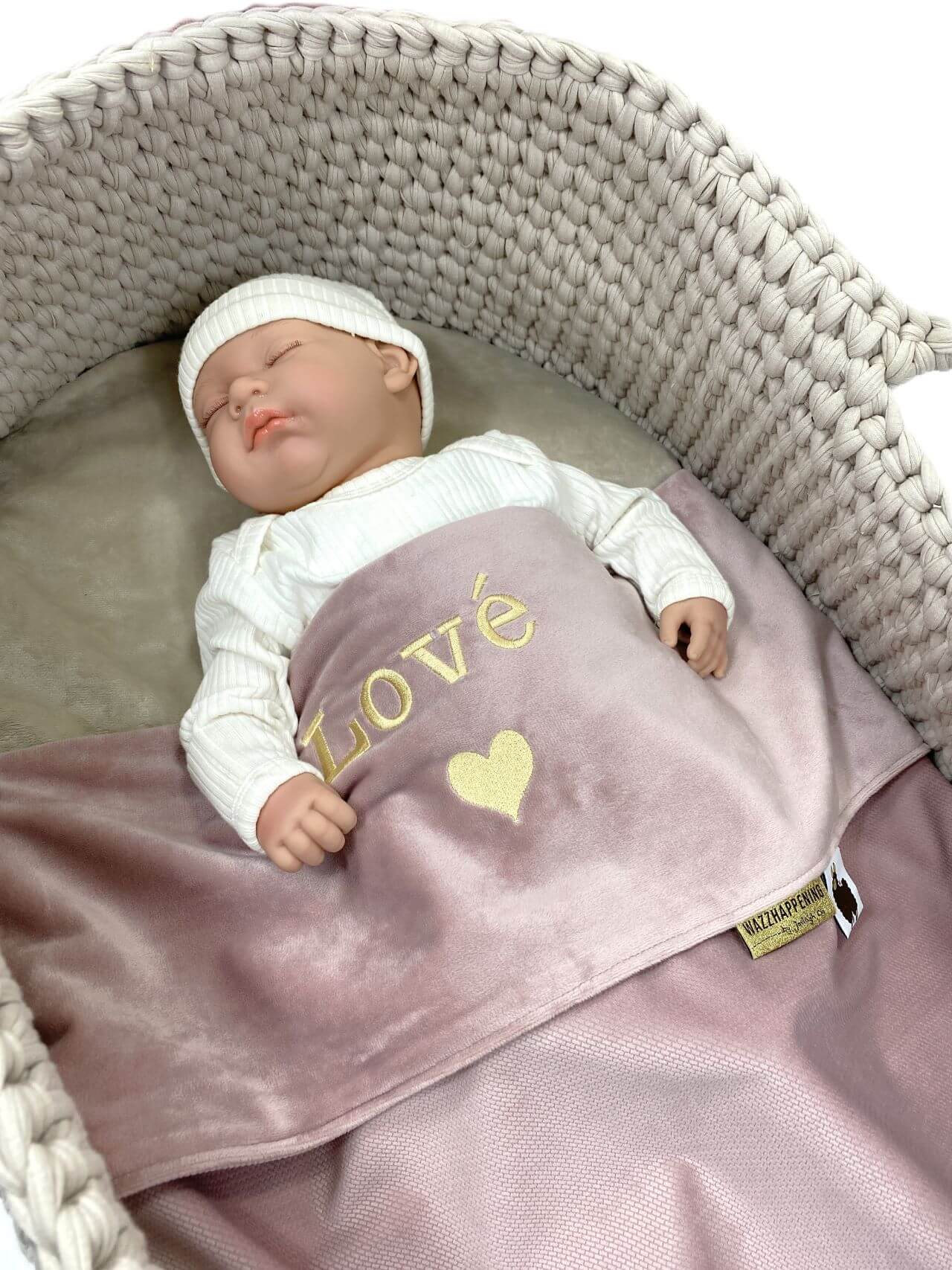 Babydekentje Hotel Chique – oudroze  dutch velvet  nicky velours