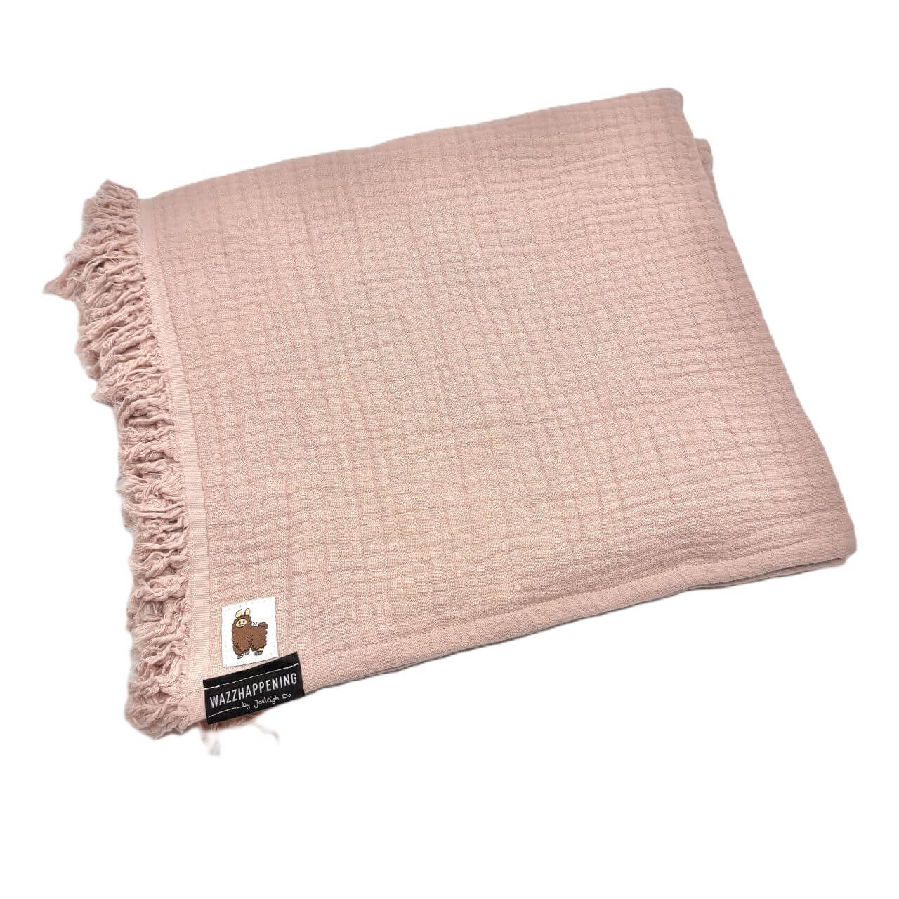 Hydrofiel doek - deken met franjes - mousseline - omslagdoek -  4 kleuren - Afbeelding 2
