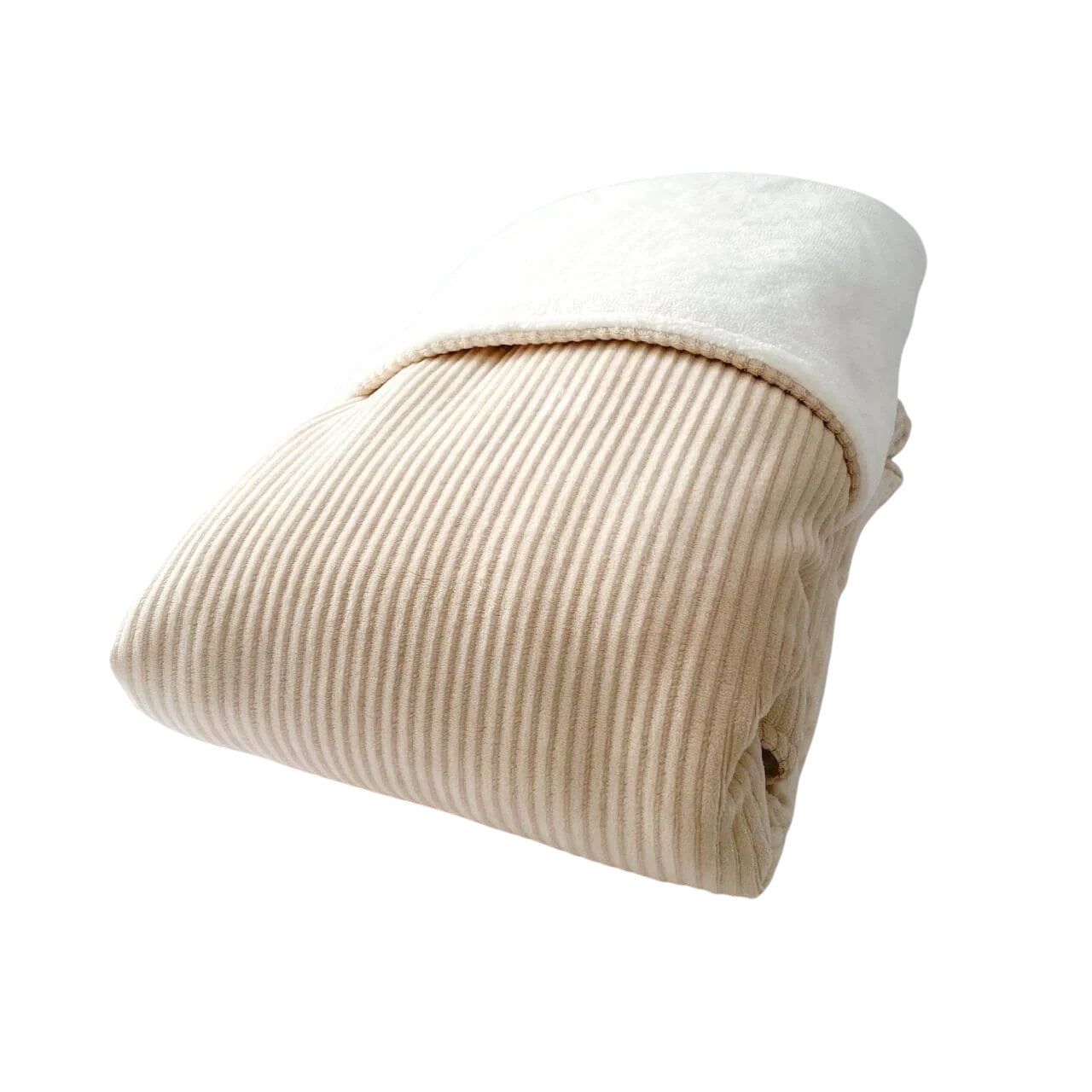 Babydekentje Ribvelours – ribfluweel – bamboe – lichtbeige – creme