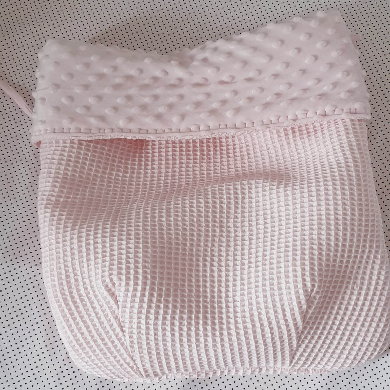 Dekje Lieve – wafel – minky – lichtroze