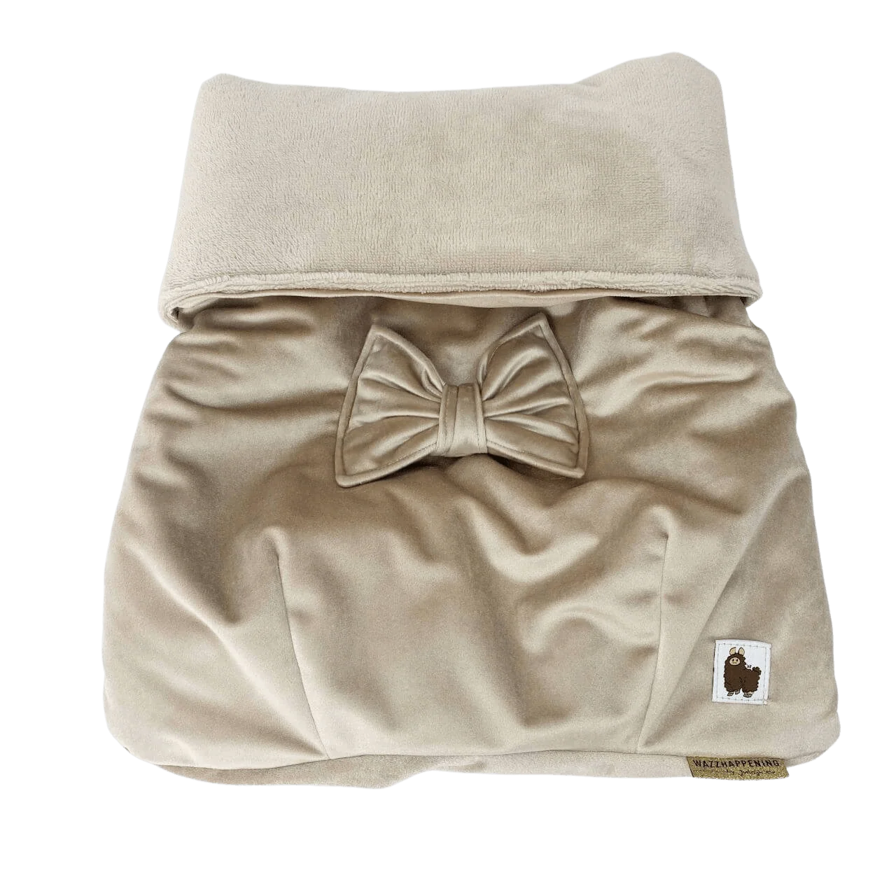 Dekje Luxury Velvet – zand – strik – bamboe – in diverse kleuren