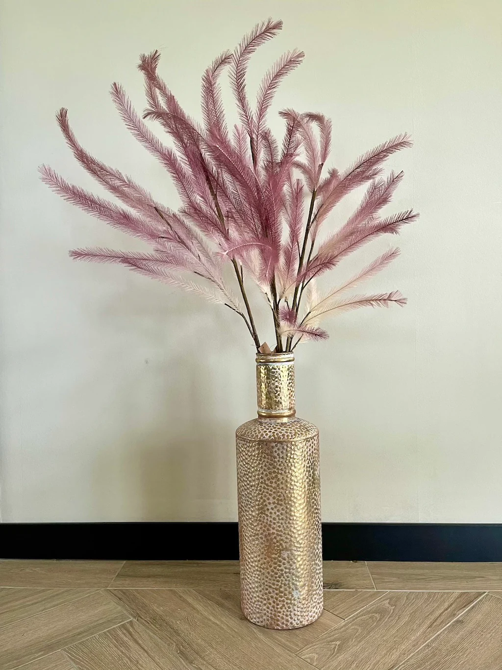 Droogbloemen Artificial Pluim – rood bruin – 108 cm hoog