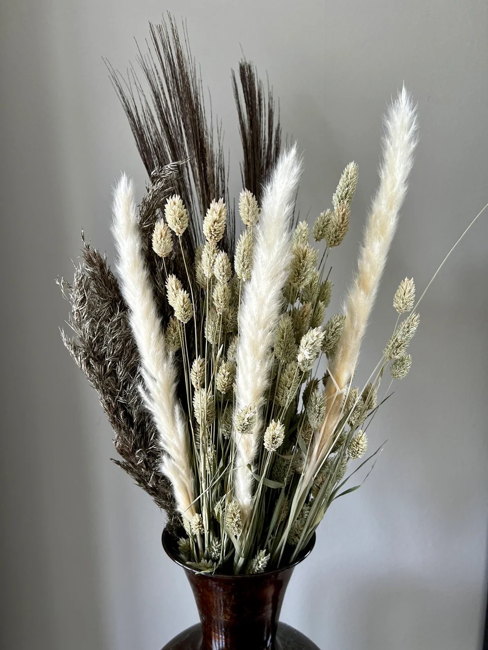 Droogboeket Naturel Groen – grassen mix – ↑77 cm
