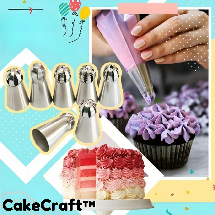 50% Korting | CakeCraft™ – Taartdecoratie spuitmondjes [set van 7] [Laatste dag korting].