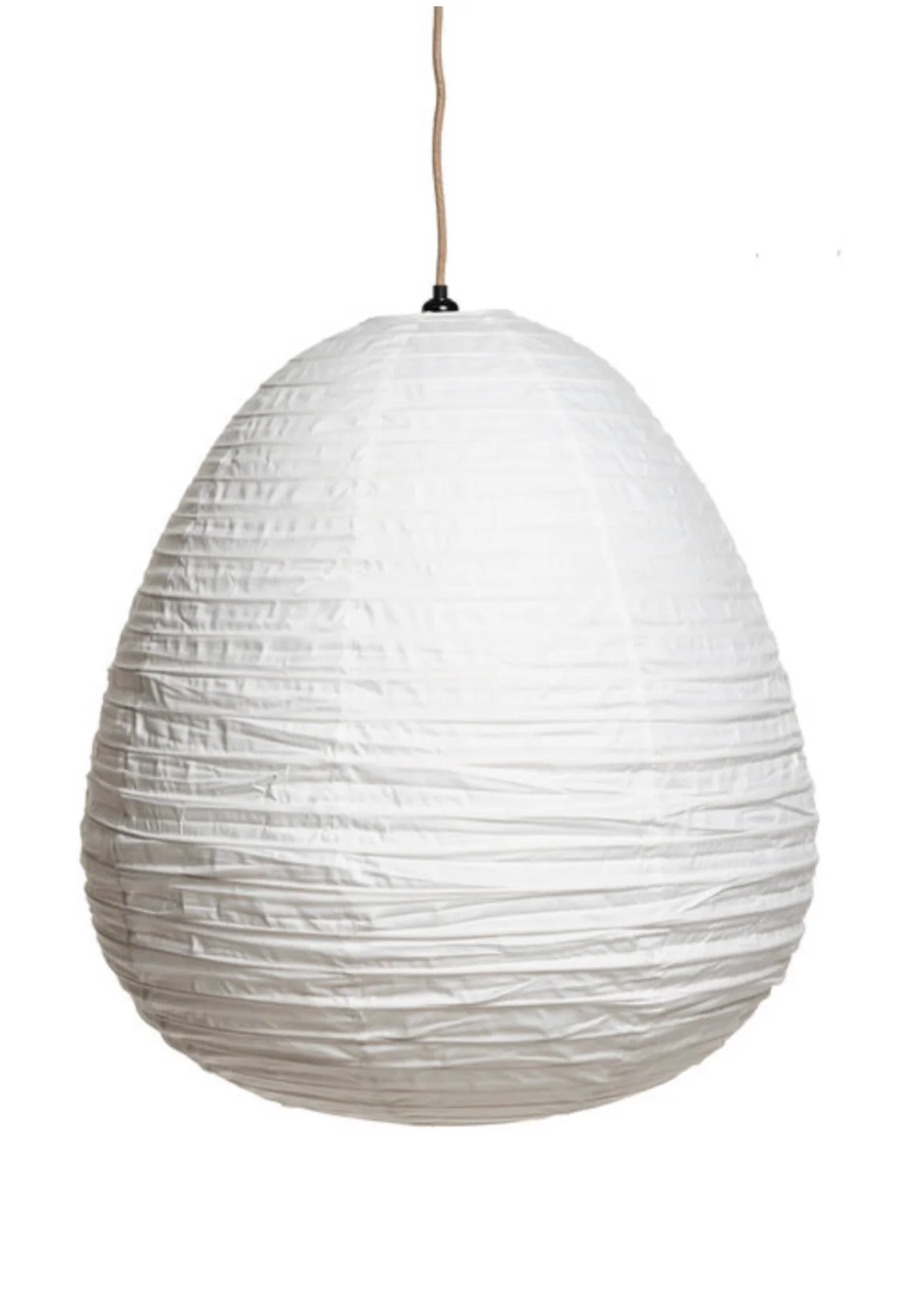 Linnen lamp ovaal wit in drie maten