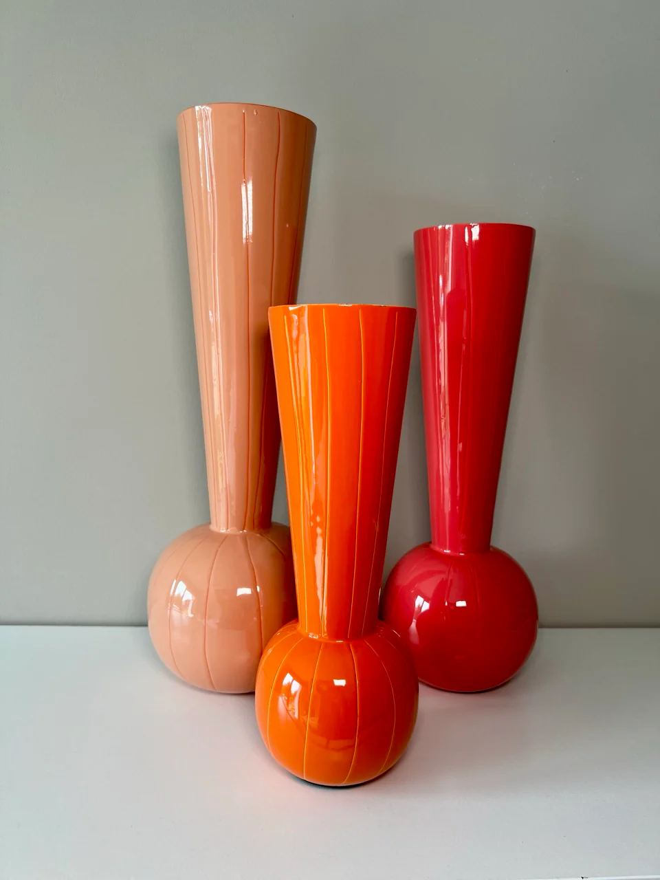 Gekleurde vazen TODI – Oranje/Roze – 3 varianten