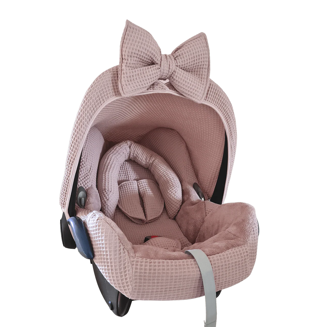Maxi Cosi hoes Cabrio Puk oudroze wafel bamboe badstof