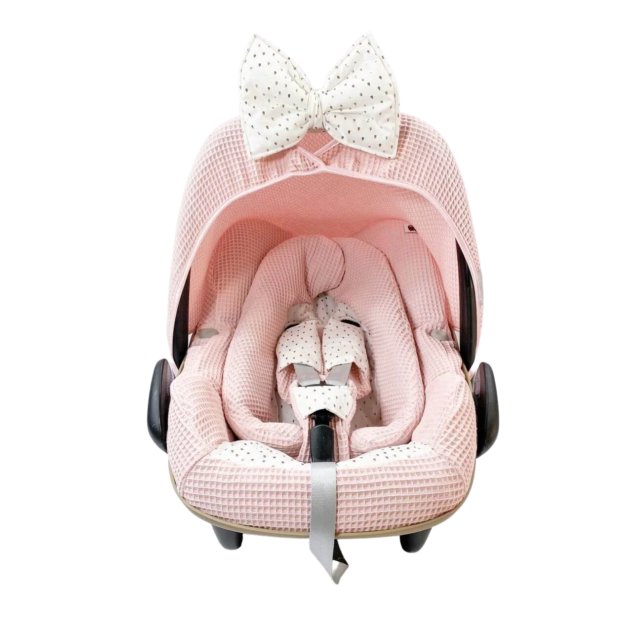 Maxi Cosi hoes Pebble Plus Nina – zalmroze – goud – druppel – wafel