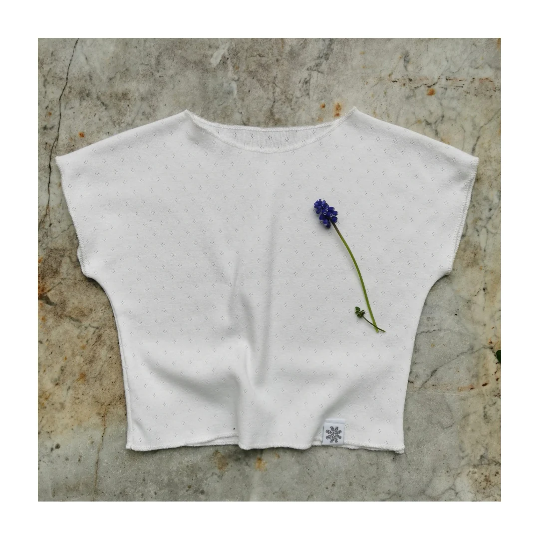 shirt in ajour korte mouw