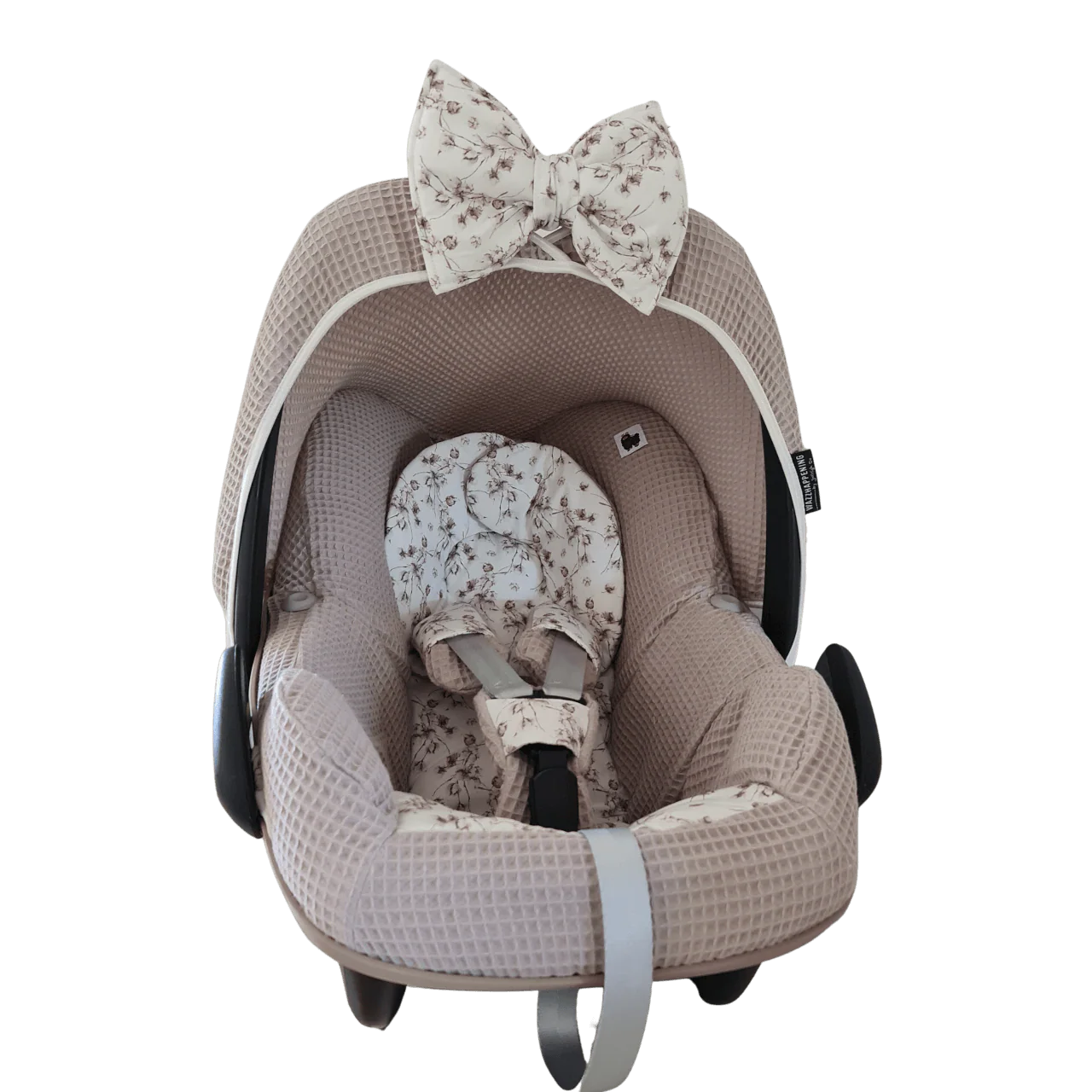 Maxi Cosi hoes Kato taupe neutraal bloemen nude wafel