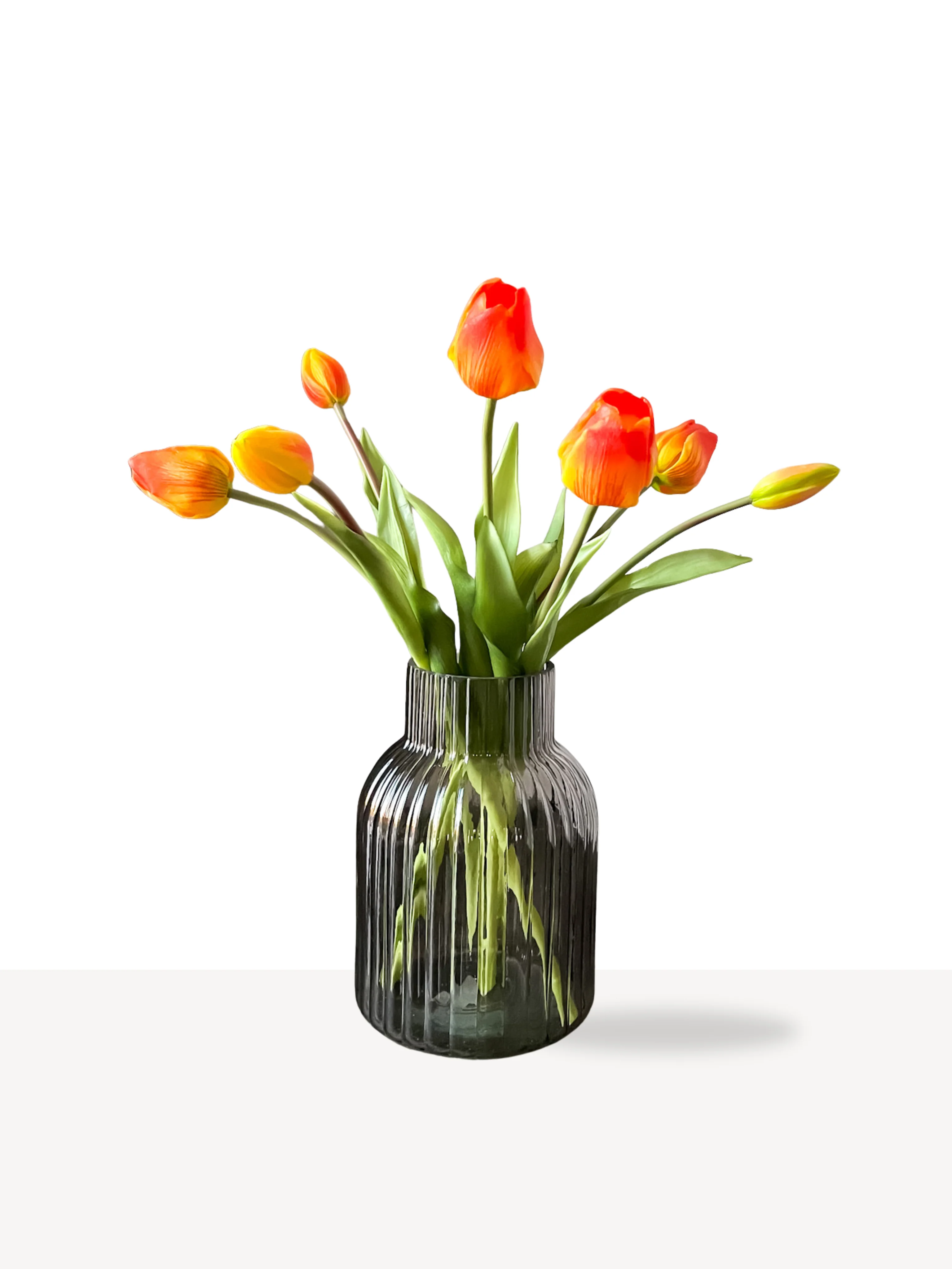 Real touch tulpen oranje/geel