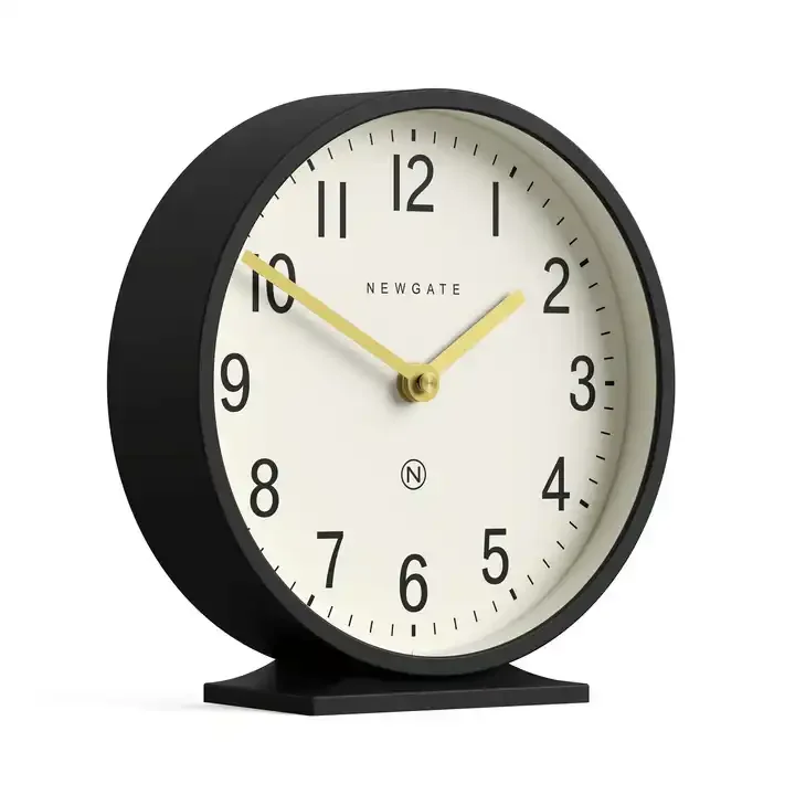 Q tafelklok zwart 20cm
