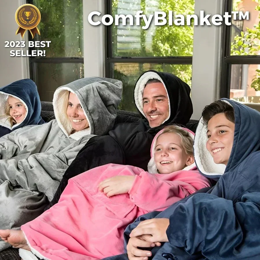 ComfyBlanket™ – Ultrawarme sherpa-fleece-hoodie voor maximale gezelligheid [50% Korting]