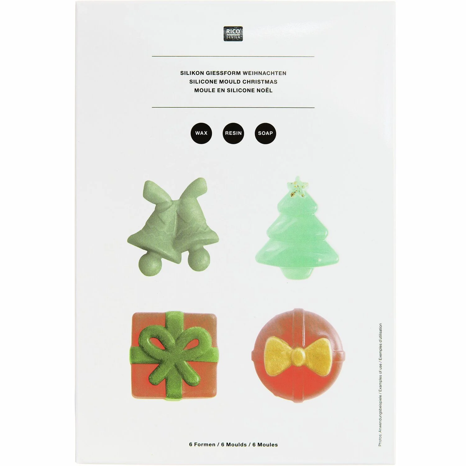 Siliconen gietvorm Kerstvormen (501378)