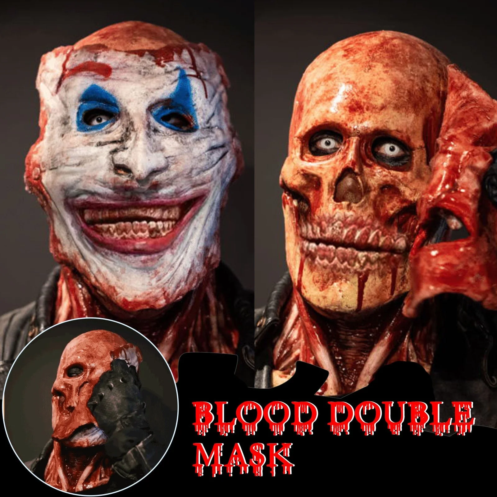 50% Korting | Skinless™ Dubbellaags Halloween Masker [LAATSTE DAG KORTING]