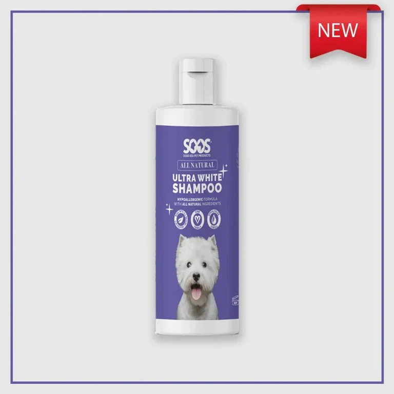 SOOS Ultra white shampoo | Levendig witte resultaten (hond en kat) SOOS Ultra white shampoo | Levendig witte resultaten (hond en kat)