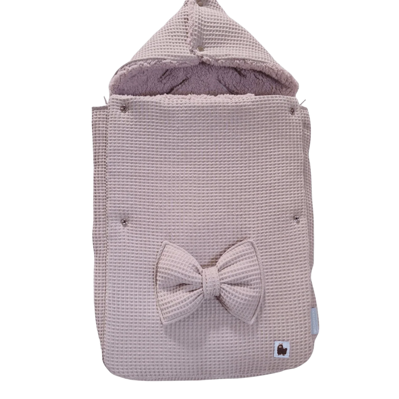 Voetenzak Teddy Strik - wafel - oudroze teddy - oudroze wafel - Afbeelding 2