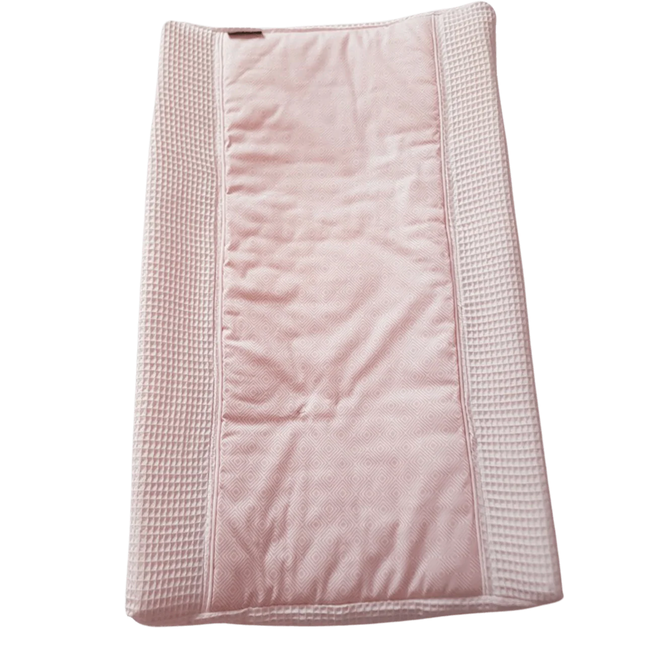 Waskussenhoes Emma-lichtroze-roze-wafel-monochrome-vierkantjes