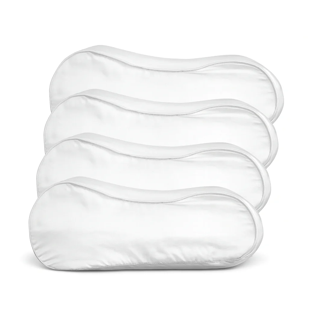 4x Zijden Kussensloop Ergonomisch Cloud White – 19MM
