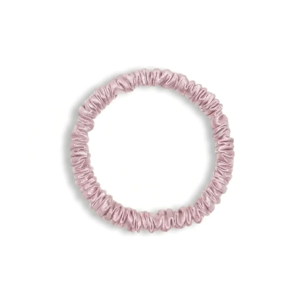 Zijden Scrunchies Lavender Mist Deluxe set van 5 - 22 Momme - Afbeelding 3