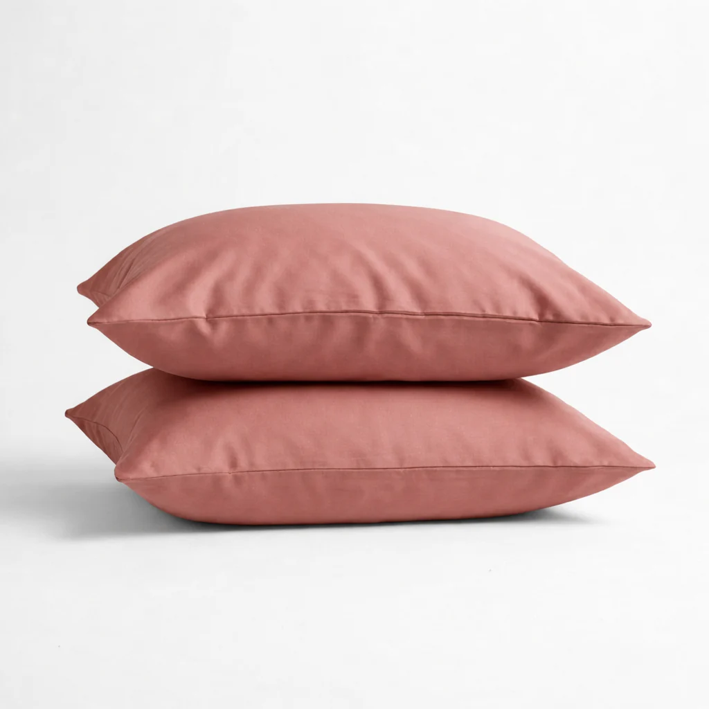 2x Zijden Kussensloop Blush Rose – 22MM