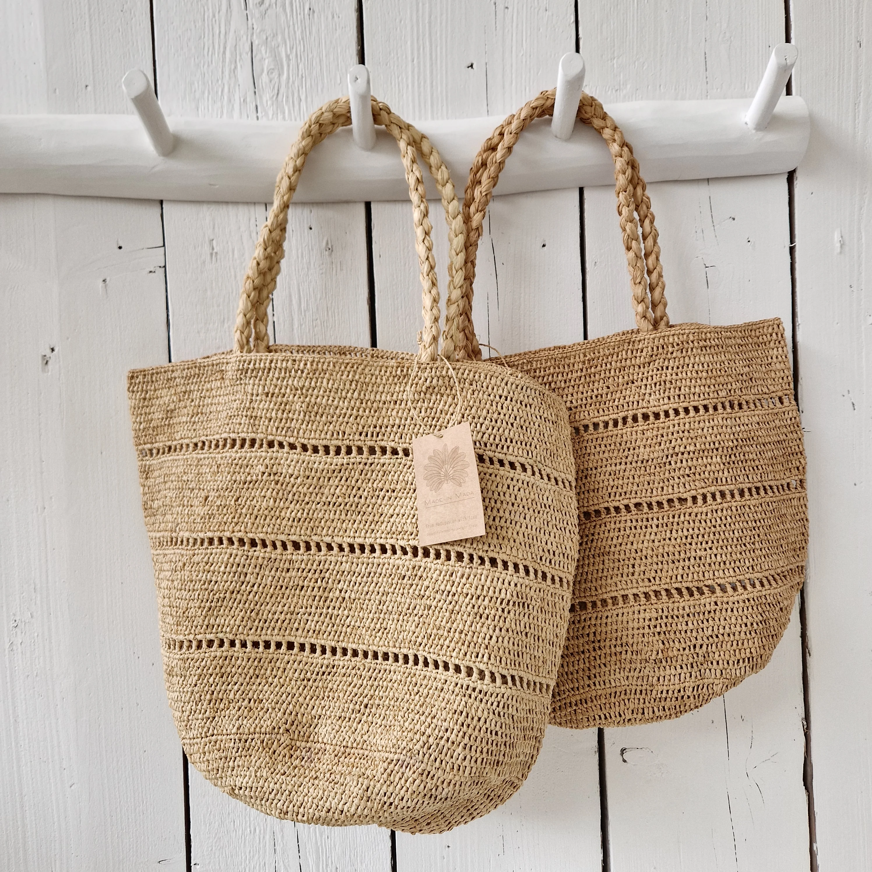 Alice MM 3 laces Bag Naturel van  Made in Mada