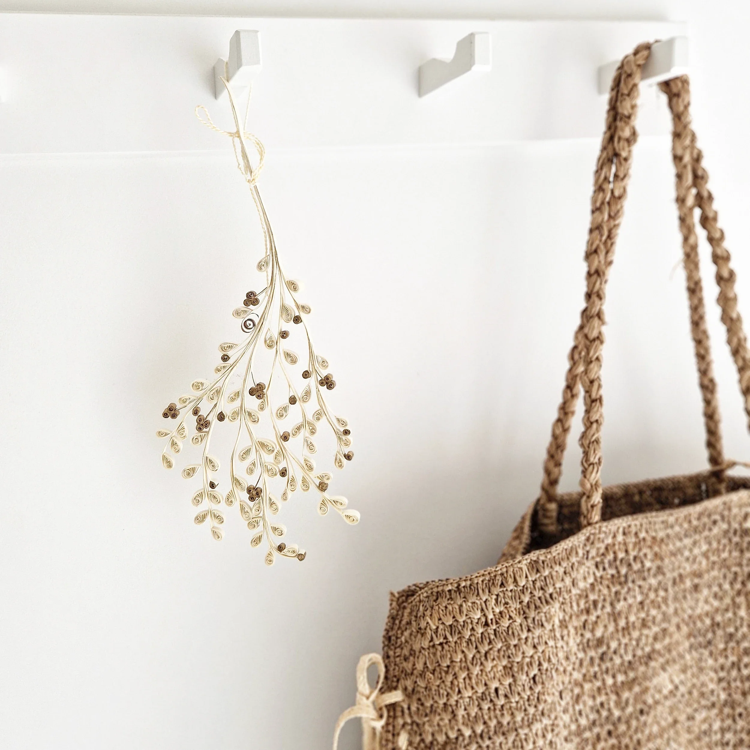Mistletoe ornament ANNA NERA Natural/Gold