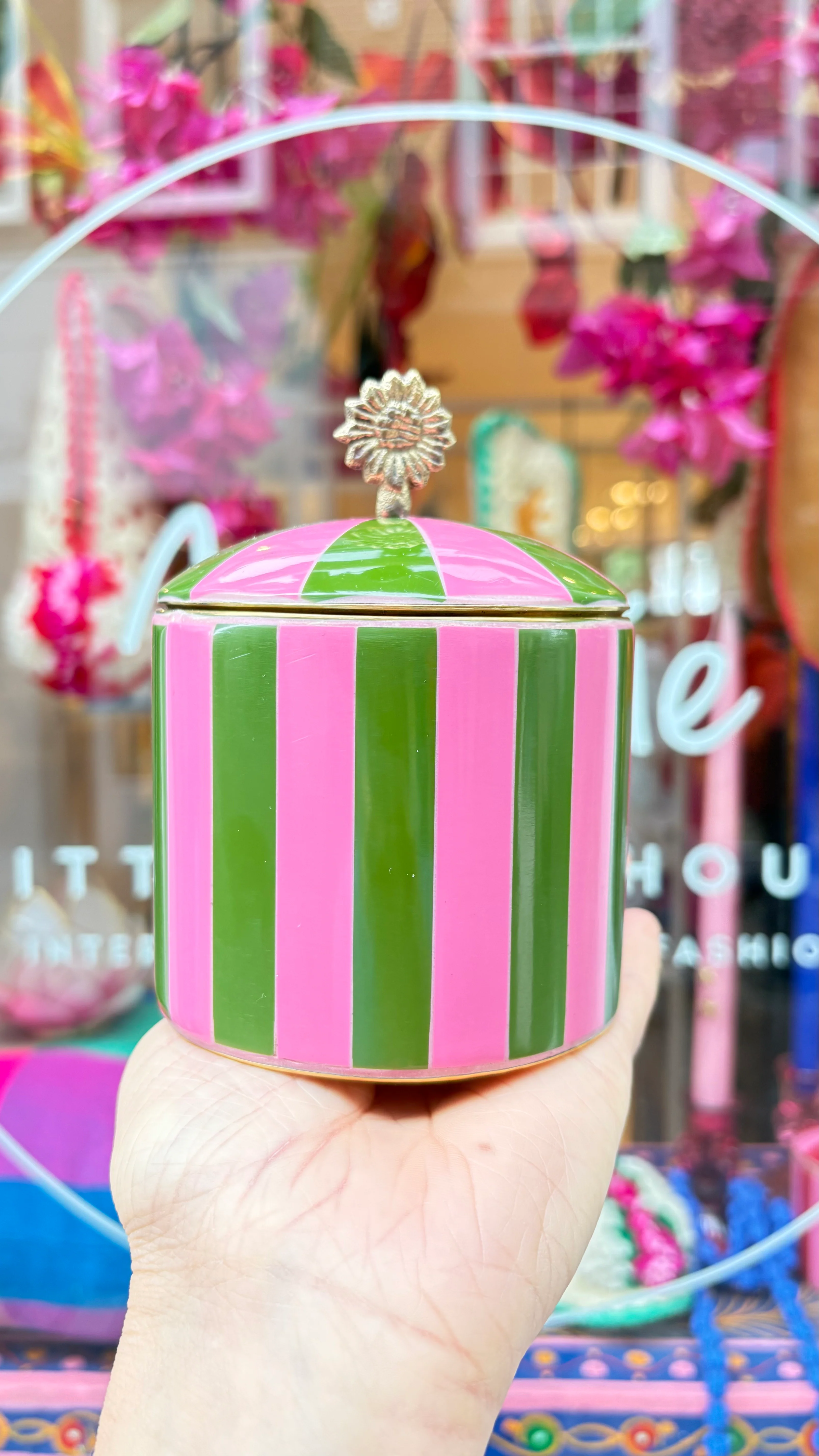 Box Bloem Roze-Groen Box Bloem Roze-Groen