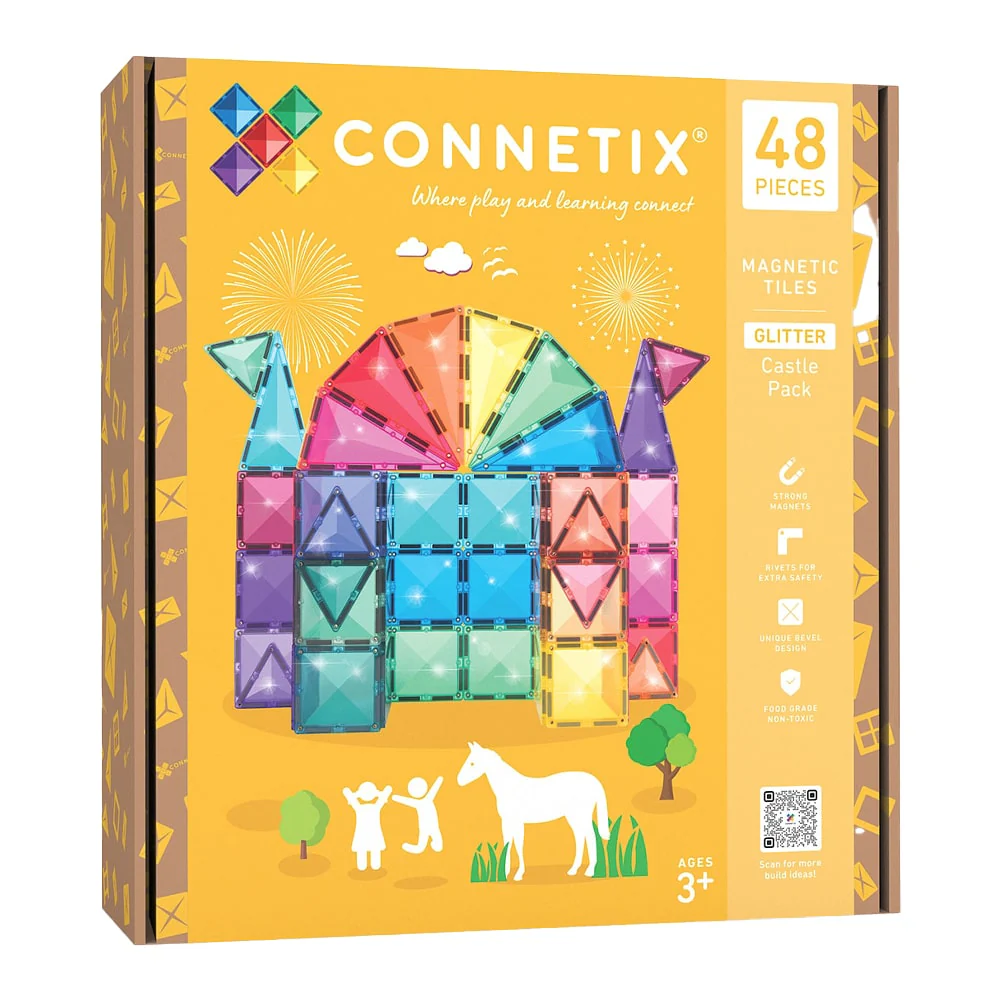 Connetix 48 Delige Glitter Castle Pack