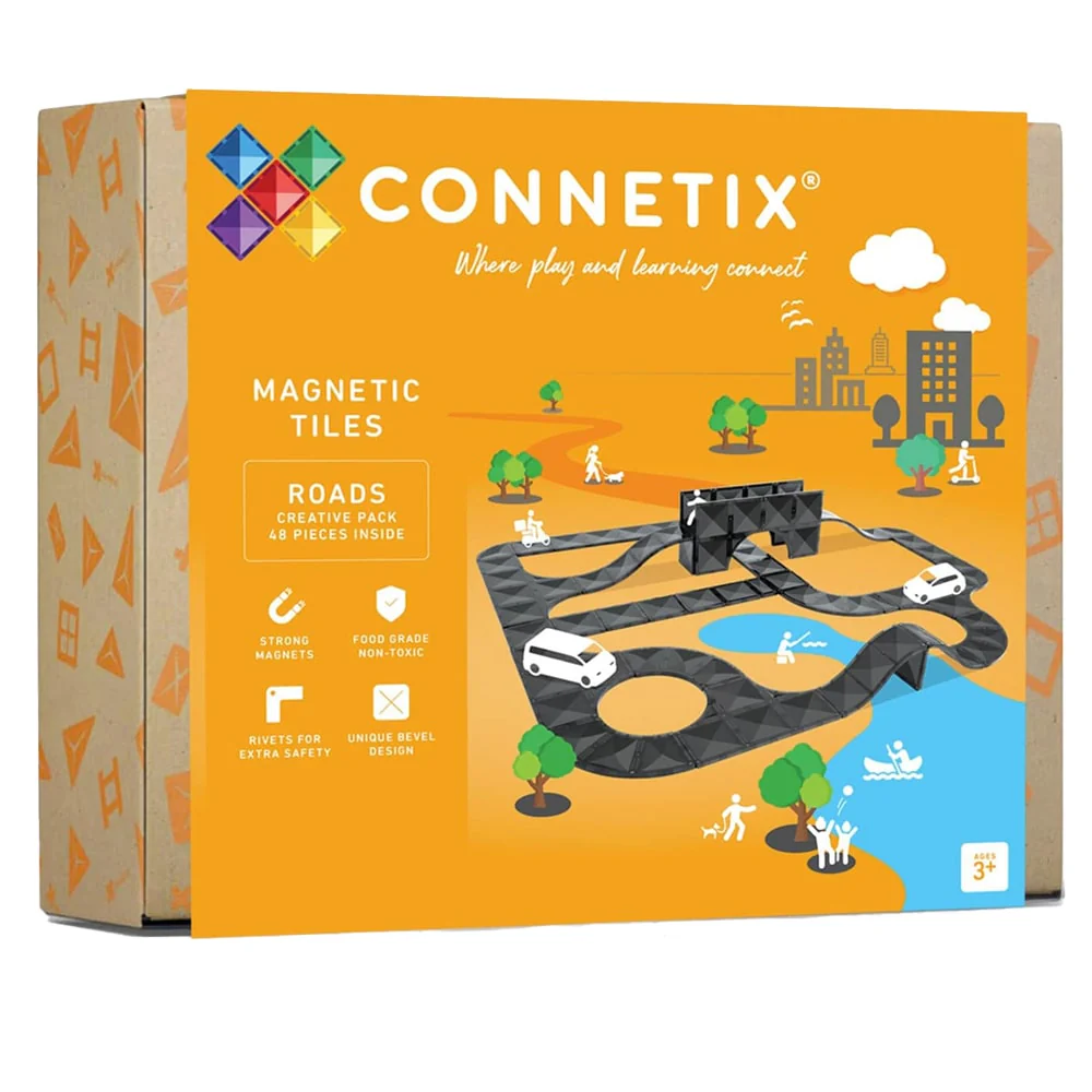 Connetix Tiles Creative Roads Pack – 48 stuks