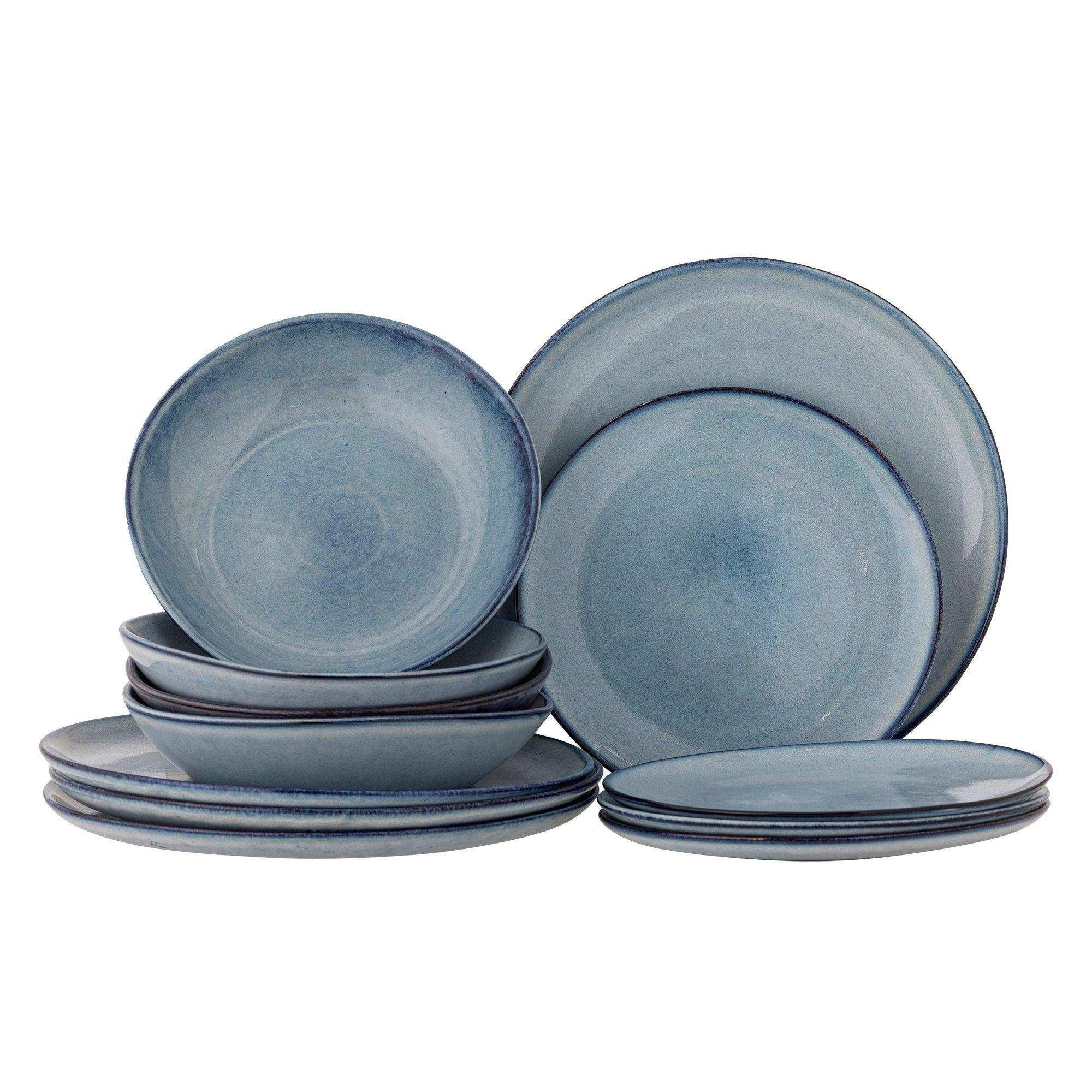 Sandrine serviesset blauw – 12 delig