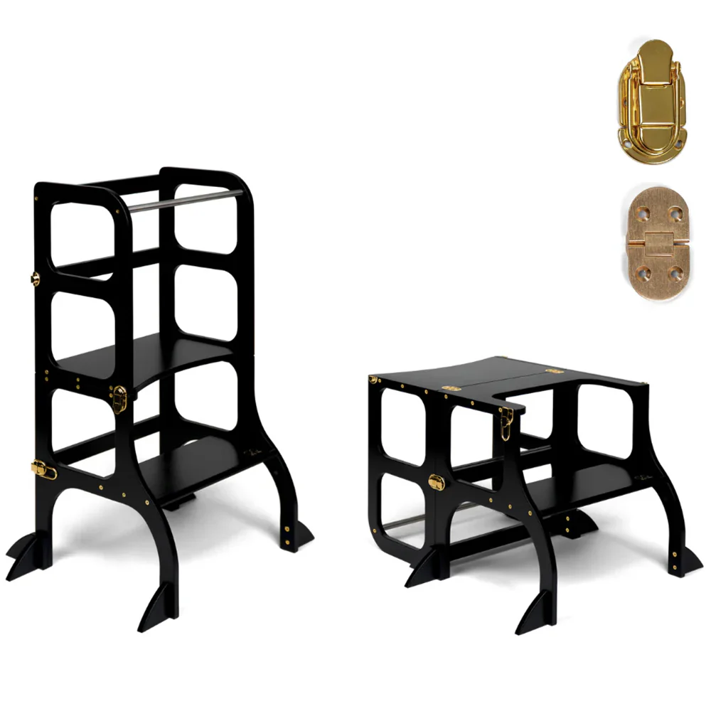 Ette Tete Leertoren Step’n Sit Goud-Zwart Met Extra Support