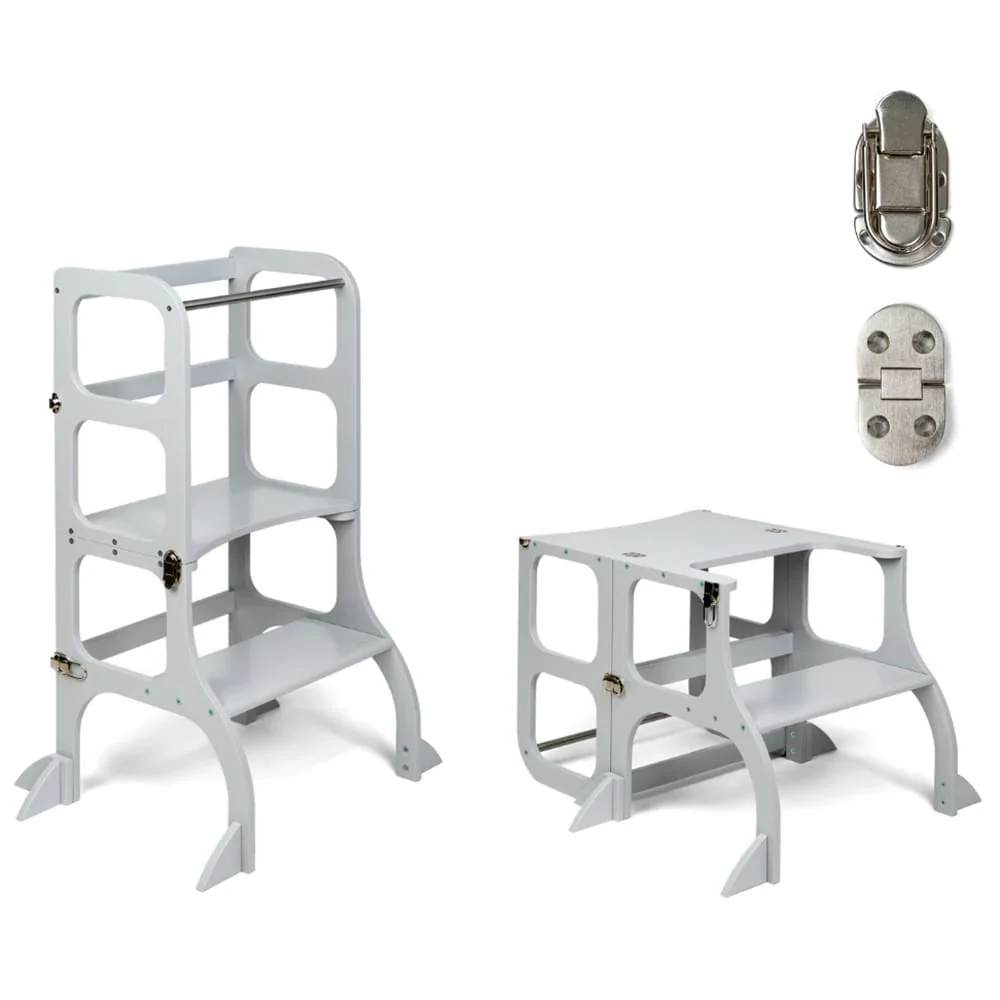 Ette Tete Leertoren Step’n Sit Zilver-Grijs Met Extra Support