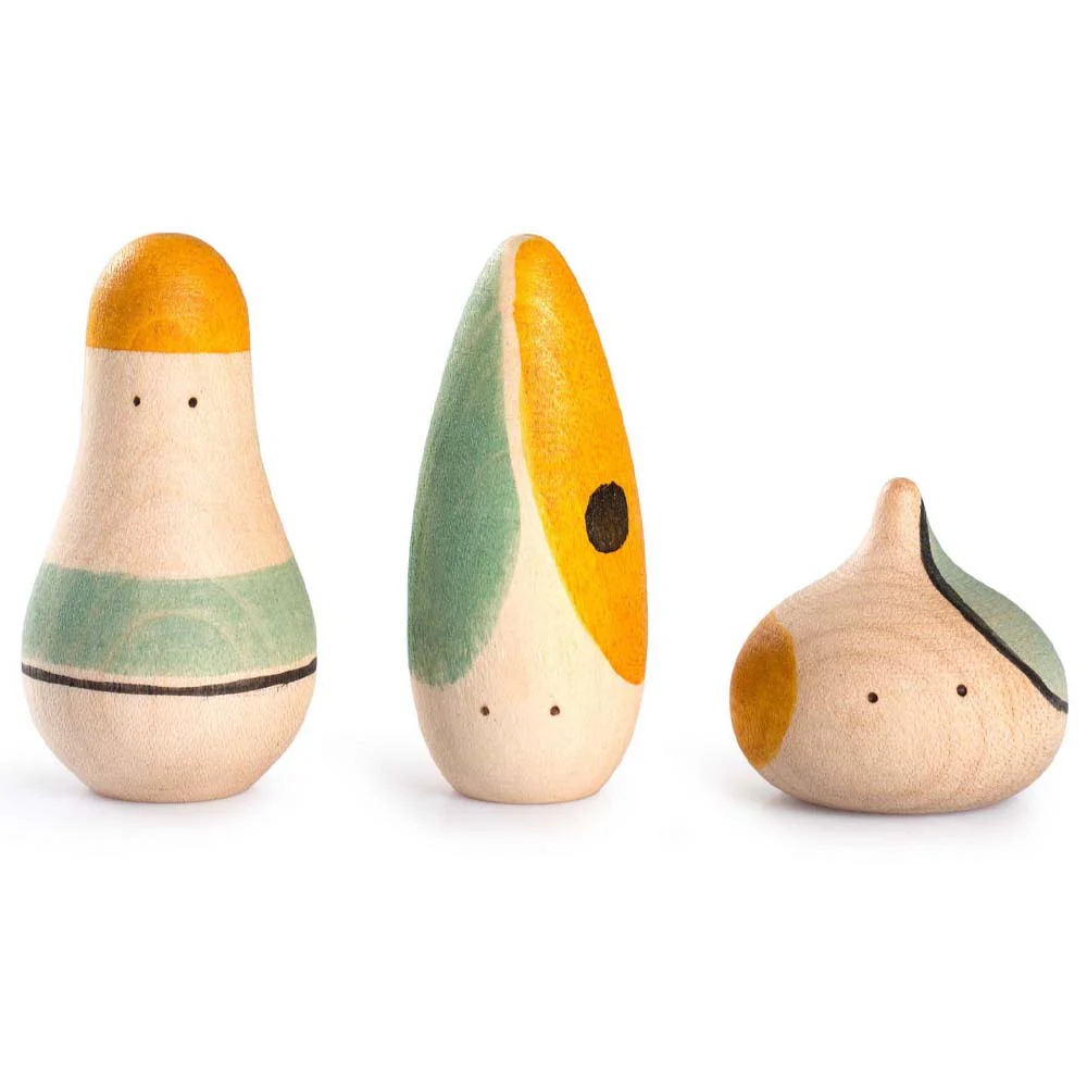 Grapat Houten Speelfiguren Hooray – 3 Stuks