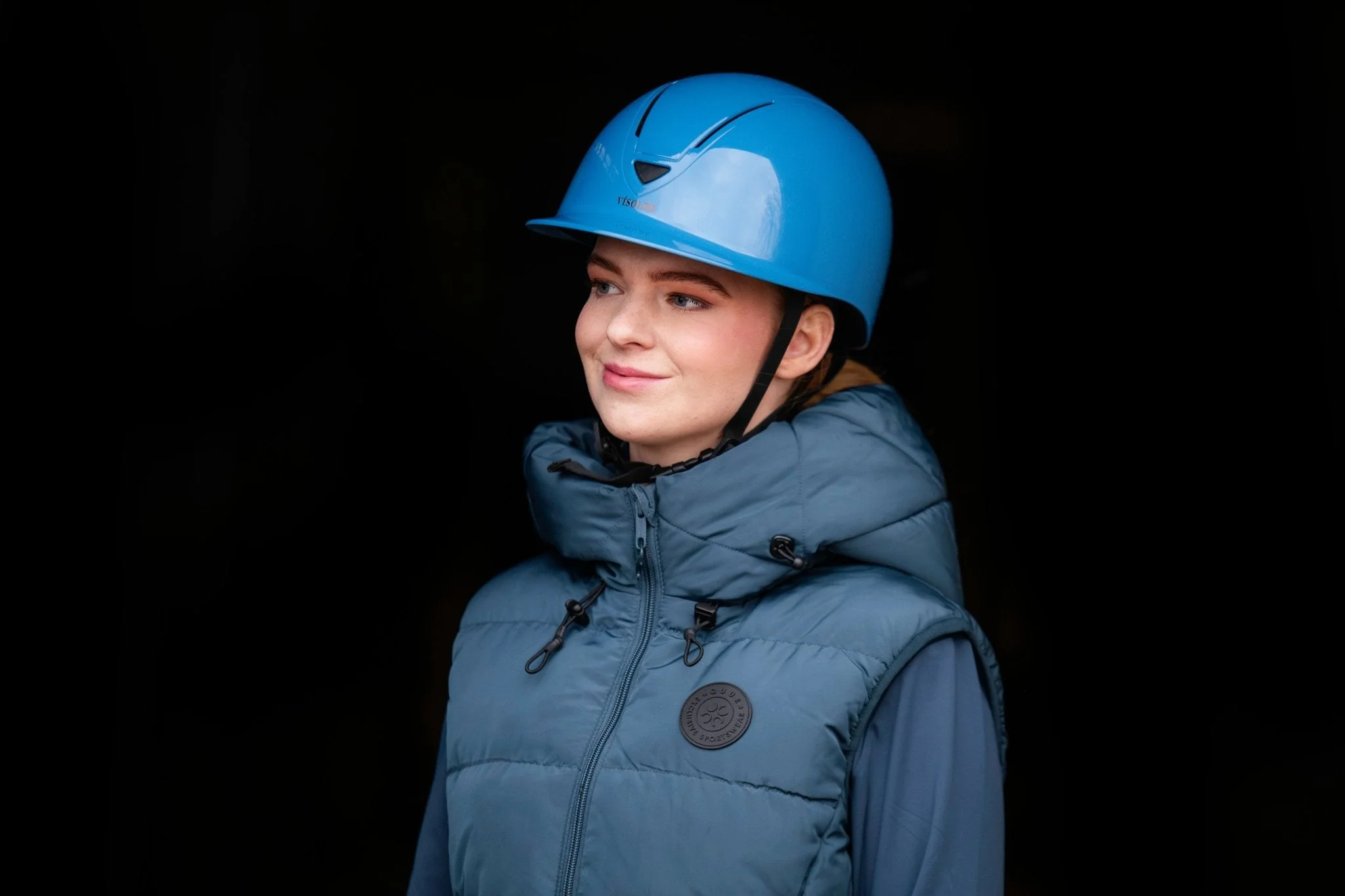 Vísolde – Schaal paardrijhelm Blauw