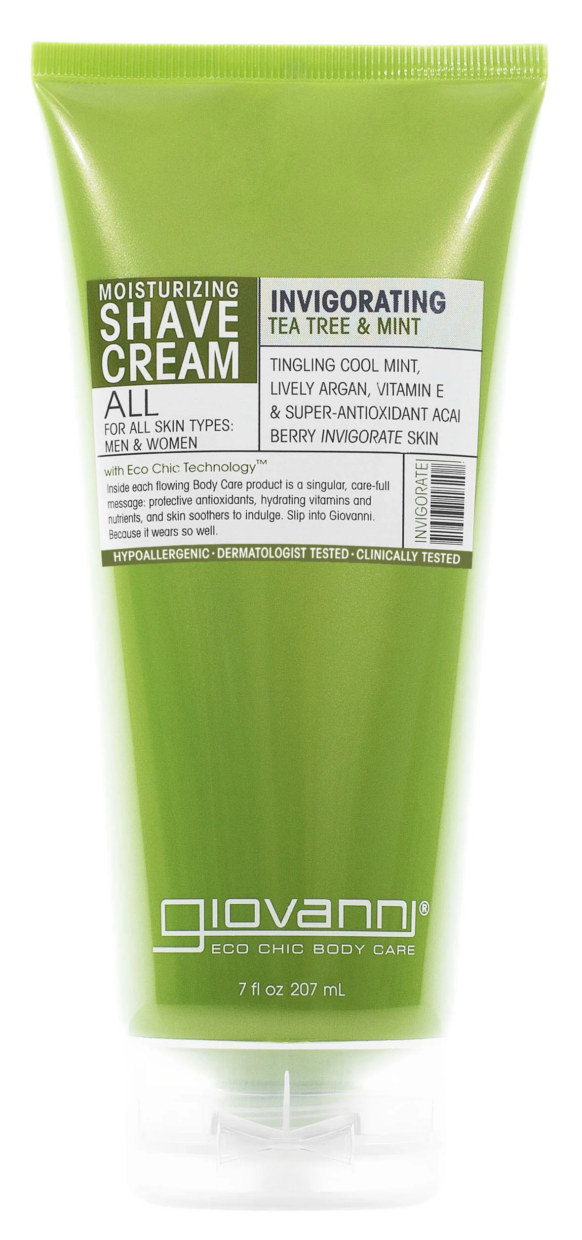 Giovanni Cosmetics – Moisturizing Shave Cream Tea Tree & Mint (Invigorating) – 207 ml