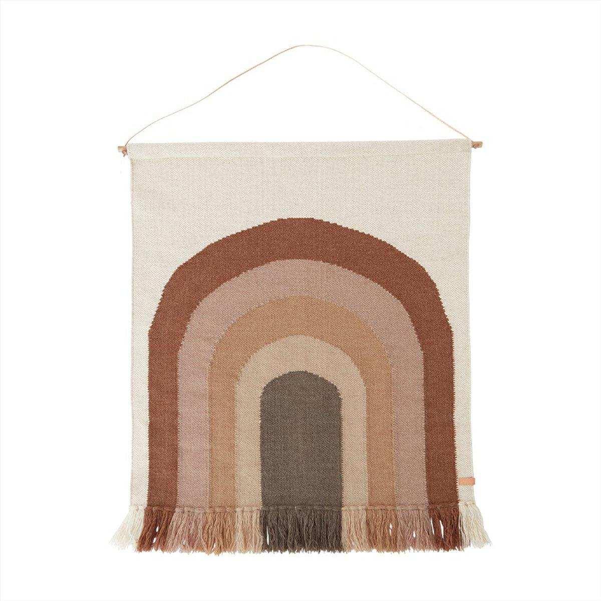 follow the rainbow wandkleed choco 100x124cm