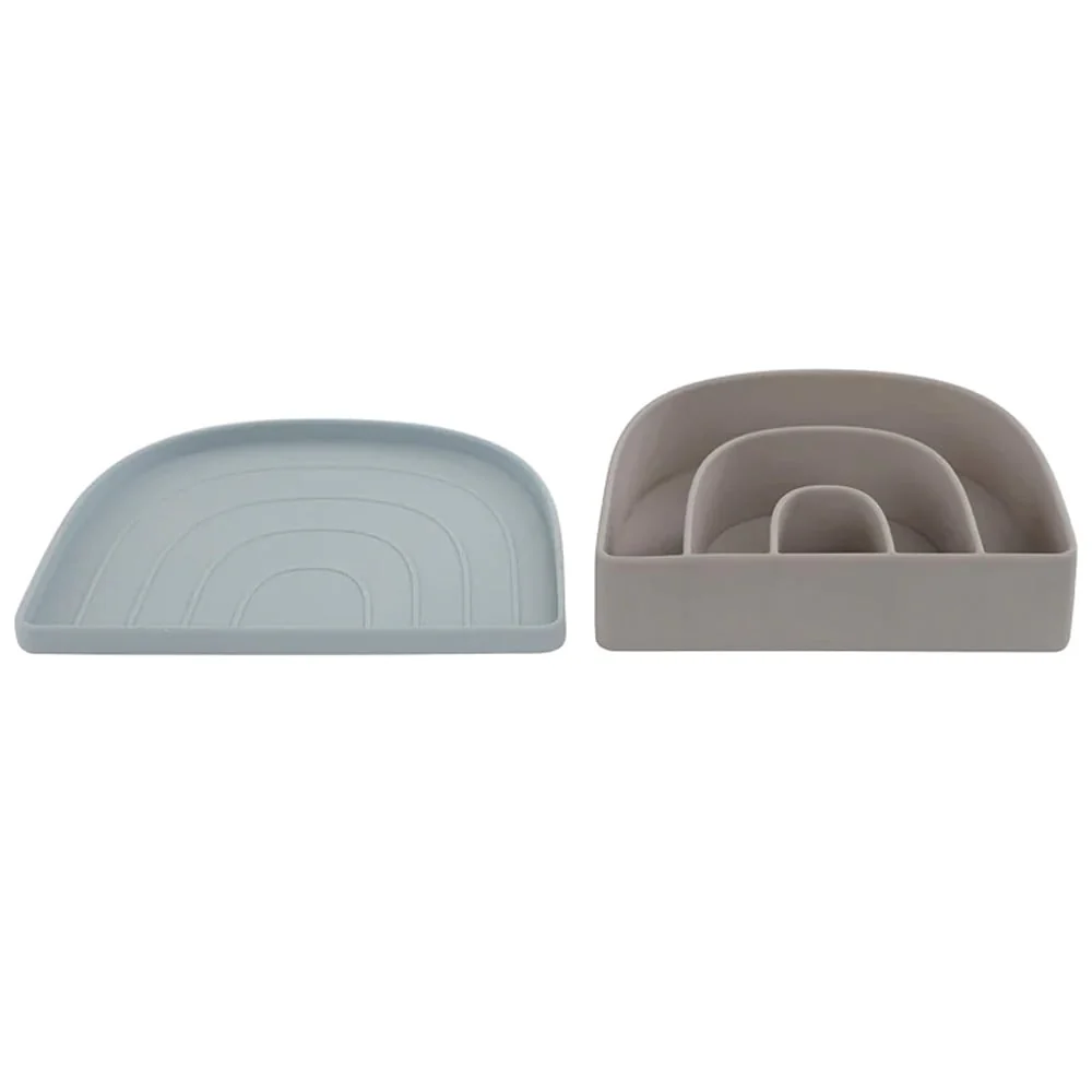 Oyoy Bord En Kommetje Dusty Blue Clay