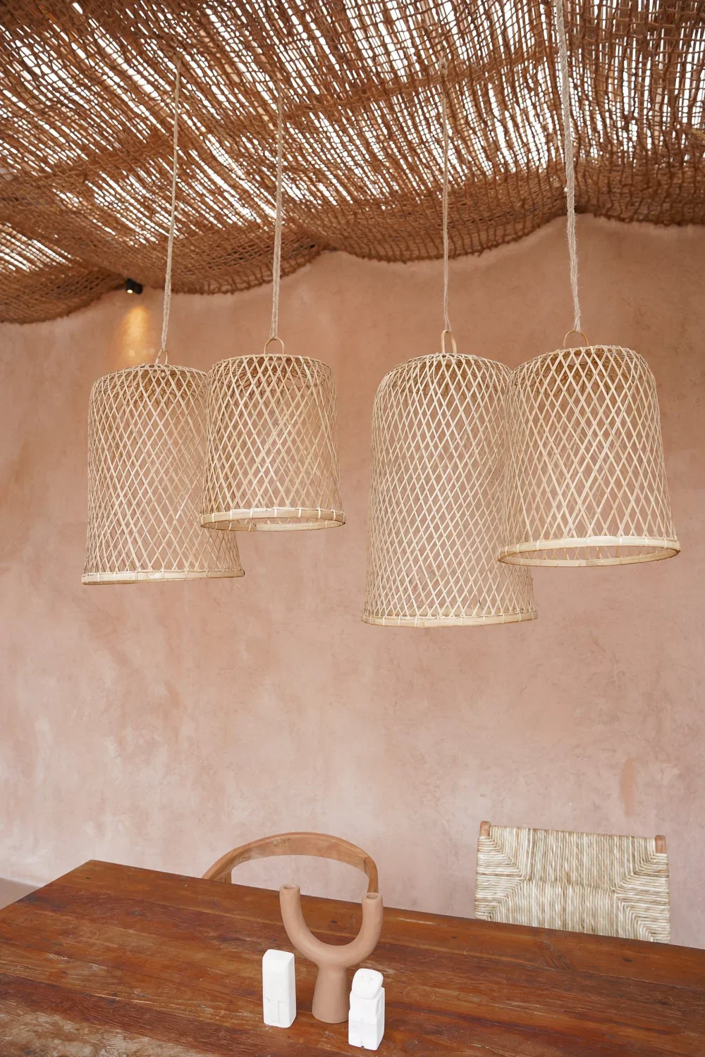 Bamboe lampen – The Buluh Pendant – Set van 4